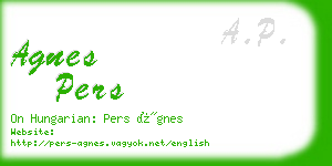 agnes pers business card